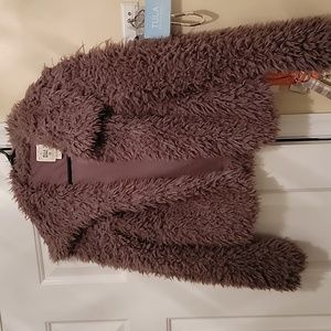 Billa brown fuzzy coat. Size small